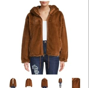 Lucky Brand Women's Faux Fur Hooded Jacket